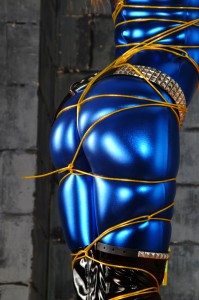 Bound With Wire In Catsuit - Bound with wire in catsuit