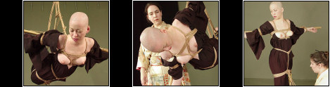Flying Slut - Now this little bondage sluts is flying as mistress bridgett suspends her from the floor in a rope bondage master class.