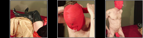 Bind That Cock - Mistress orders her slave to bind his head cock and balls in wrap whilst she watches his every move.