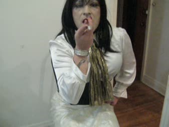 Glam Tranny Smoking Fetish