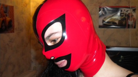 Kinky Babe With Simon O Mask - Kinky babe with new simon o latex fetish mask