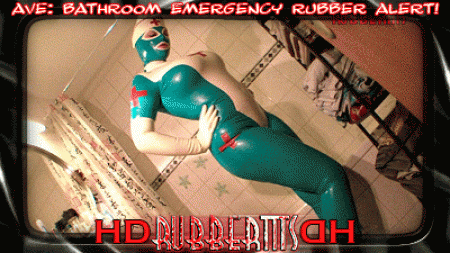 RUBBERTITS - SHINY, KINKY & BIZARRE LATEX SEX - Bathroom Emergency Rubber Alert