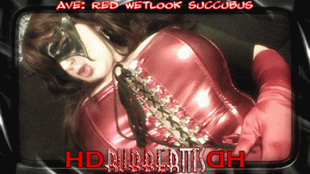 Red Wetlook Succubus - Its time for another kinky wetlook clip in glorious hd resolution. Dressed like a red hot superbitch from hell, avengelique makes sure that your lust to see lots and lots of shiny moments! A special note needs to be added: look at this kinky leegings, it has a special snakeskin printing! Get excited when avengelique poses for you, letting you almost touch her wonderful ass, she shakes it...See those buttocks and wank to them! Imagine your mistress would allow you to touch her legs and ass with your wet, stiff cock! But no....You cant. But she can! She touches herself all over with her long red gloves and tightens her grip around her red metallic slip which covers her juicy wet lady pussy. She stretches it and gets off with it, leaving you speechless and extremely horny with your dick in your hand. So, wank hard!