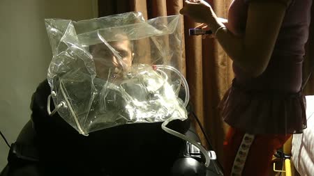 Pvc Cube Bag And The Inflateable Straitjacket - Trixie has her ****** trapped in the inflatable straitjacket with a pvc bag
zipped up tight around his neck with a tube going in to hold in her rich 
voluminous smoke cloud over his head , there is no choice for him but to inhale.

runtime 2 min 21 sec
