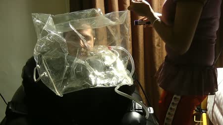 Pvc Cube Bag And The Inflateable Straitjacket - Trixie has her ****** trapped in the inflatable straitjacket with a pvc bag
zipped up tight around his neck with a tube going in to hold in her rich 
voluminous smoke cloud over his head , there is no choice for him but to inhale.

runtime 2 min 21 sec