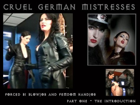 The  Bi Blowjob And Femdom Handjob Part 1 The Introductio - The ****** bi blowjob and femdom handjob (part 1 the introduction) 
two black leather mistresses prepare a lesson with a slave to get a blowjob from another slave in full rubber. In part 1 you can see the introduction of the first slave. German language.