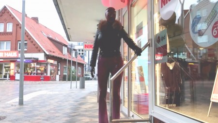 Big Boobs Transparent Catsuit And Jeans In The City In Public P