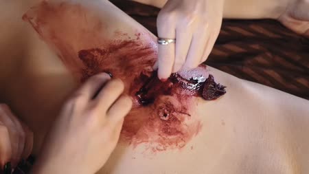 BLOODY NAVELS 1 - The episode of the film with stabbing belly buttons elements.