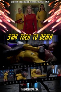 STAR TREK TO DEATH - STAR TRACK TO DEATH
Custom 
TOXIC MOON TRADITION! 
Consists: SpaceShip, Zako, Chloroforming, Strangulation, Neck Break 
There are 4 female characters in total in the story.
For their outfits the 3 starfleet members will wear the official uniforms of the films, namely skating plus boots without heels. I will send you attached photos of the outfits.
As for the antagonist, an all-black leather outfit would be perfect, like the one in "Secret Mission".
For the scenes:
the first "stifling":
 
The girl searches the complex for the origin of the distress signal but is attacked from behind by the aggressor who places his two hands on her mouth, preventing her from breathing.
she struggles with all her strength as long as to free herself but ends up succumbing.
Wanting to hide the inert body of the victim, the antagonist sees the second security officer approaching to arrive in his direction. She therefore decides to stay close to her area, observing the arrival of the 2nd woman.
seeing the body of her colleague on the ground, she approaches quickly without paying attention around her. Crouching down to see her colleague's condition, she does not send the aggressor arriving from behind, her arms around her throat, blocking her breathing.
she fights for her survival but also dies. despite its strong resistance. Proud of his accomplishment, the aggressor controls the faces of the 2 victims and gives them a few fags on their thighs in triumph. 
For the second officer, she needs her alive to get the teleportation codes to get to the ship. suddenly she approaches the 3rd woman and places the swab soaked in chloroform on her face. 
once awake she is questioned by her attacker to obtain the codes and she does not hesitate to use the hard way. Giving the codes to stop her suffering, she broke her neck and fell dead. Her aggressor steals her starfleet uniform and leaves her naked.
 
IF YOU LIKE THIS FILM PLEASE CHECK OUT
SPACESHIP INDIGO EPISODES!