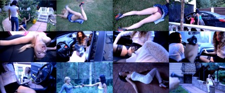 SUMMER SHOOTOUT - Summer Shootout
Starring: Hass, Juliana, Mary, Annabelle
Set of non-blood outside shooting. Scenes with murders in the car, girls killing girls, POV shooting killing