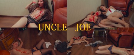 UNCLE JOE - UNCLE JOE

NEW MODELS: NADYA AND LU
NEW ACTOR: ALEX
Starring: Lu, Luiza, Nadya, Pola, Evgeniy, Alex, Anatoly

FAMILY IS SHOT BY THEIR CRAZY UNCLE
Father, Mother and two sisters are shot by uncle during traditional breakfast
TABOO, FAMILY THEME, BRUTAL MASSACRE


Contains brilliant erotic horror scenes: 
Mother is shot three times in her tit
Daughter is crying near dead mother and she is shot two times to her breast
Sister is forced to strip by brother and uncle and shot
Father is symbol beheaded by gun shit
Uncle and nephew scoff shot family

BLOODY    CYNICALLY    EROTIC
Plot
Welcome to the casual breakfast of grotesque patriarchal family. Father is giving spoons to his kin: sexy stupid wife, idiot-son, college-student daughter and  the elder daughter  manager assistant. The father is the head of the family. Suddenly his brother  Joe enters the living room. Joe is a crime element and  sociopath, who for a long time was  in jail and in a psychiatric hospital. Uncle Joe is rehabilitated and he asks his relatives for help him to start a new life. But his brother drove him away in the rude form. His wife and daughters said that Joe is ugly idiot. Jot couldnt stand it, took the gun and shot to the father head. No head! Headless fathers corpse was agonizing, when his fife and daughters  was crying in panic touching the ugly corpse of their benefactor, Alfa Dog and Archi Father. No more support and sponsorship.  No more protection and leadership. Joe forced  relatives to throw daddys corpse from the window like rubbish. 
Hoe shoots his brothers wife to her tit. She slowly died in terrible agony. Blood was from her mouth and three holes. The daughter was suffering near her dead leggy mum with emotional death stare and was shot two times. Dead daughter fall to the floor near her dead mum. Elder sister  fall to her knees and started to beg Joe for life. But her brother sided Joe. He told that always respected his Uncle while all others put him on the cross. Nephew told that his good girl sister teased him in the childhood and it she never closed the door in her bedroom when she changed clothes. Men forced her to strip, to show her sexy body last time. She stripped and was only in her black sexy pantyhose when she was shot twice by Uncle Joe.  After twitching in agony blonde girl died. 
Nephew strewed corpses of  his  loved ones with  traditional cereal that eat every day. Joe fingered body of his nephews and his brother\'s wife. Helpless  loved and hated dead females with frozen horror on their sleek  faces. 
Joe, nephew and Joes girlfriend  left dead house to move to the South where cops couldnt find them

Fetish elements: 
Dialogue, Family conflict, Mother and daughter death situation. Father and daughter death situation, brother and sister death situation, shooting, blood, blood from mouth, taboo, ultra violation. 

Funny and Brutal, absurd and socially, sophisticated, deviant, unusual fetish splatter
So, one very high quality, surprising big-clip from a Crime House, which is becoming a tradition 

If you like please Check Out TV Shot, TV Killer, Crime and Punishment (Crime House store)
Note. It is only fiction adult horror movie fir fun. Crime House team respects institute of family and is opposed to violence and crime. All characters are 21 y.o. and more, all actors are adult. 
FIRST TWO DAYS PLACED IN DEADSEXYCLIPS  - SALE! REGULAR  PRICE IS 20$!
BE FIRST WHO SEE OUR NEW TALENTS IN THE TEAM. THEY ARE AVAILABLE FOR CUSTOM ORDERS! 
ALL INSTRUCTIONS ARE IN THE MOVIE