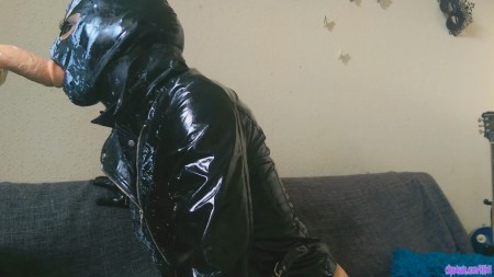 Latex Biker Cum Covered Blowjob Part 2