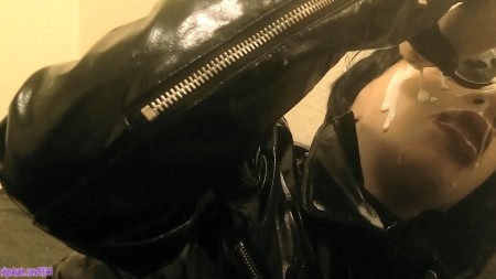 Pvc Sixties Biker Slut Worships Cock Full