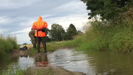 Danish Rubber Couple - Bondage In The Mud Whit Gasmask Part 1