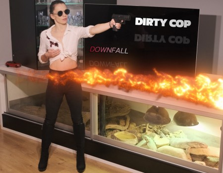 Dirty cop downfall - Detective Jane Diri was one of the best cops in the town for a decade until she start works with mafia. She started leaking info, selling evidences and do all that shity thing mostly for money but also for power. One day one of her colleague finds out and decided to take her in but she refuse to go down without a fight.