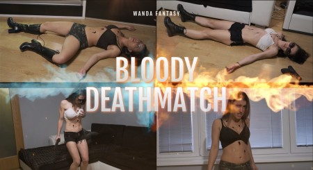 Bloody deathmatch - Roxana just received information that Wanda is better "Cleaner" than she is. She gets mad and went strait to the Wanda's place to challenge her in deadly gunfight to the death. Wanda doesn't hesitate and then the hot gun duel just begun.

elements: shooting, fake blood, English speaking actresses, belly shots, chest shots, heart shot, death scene, duel