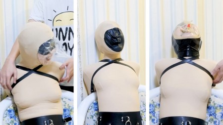 Xiaomeng in Zentai Tickled Breathplay - There are two interesting things in this one video. Firstly, I found an open-face zentai is really a good costume to create a seal around the face with a bag; and secondly, breathplay combined with tickling is of extreme fun!
Xiaomeng was blindfolded and wearing a skin-color zentai with an open-face hood. An armbinder was used to restrict her arms behind her back during the whole video. A vibrator was fixed on her pussy to give her extra stimulation. First I put a plastic bag on her head and then the zentai hood. An air bubble was sealed by the open-face hood, and shrank and expanded along with Xiaomengs breathing. Then I started to tickle her and immediately the air bubble moved much more quickly. I like it.
Next, I put a black swim cap on top of the zentai hood and the air bubble and continued tickling her. After she cannot hold any more with the bag, I removed the bag and put the swim cap under the zentai hood instead and created a black air bubble this time. And more tickling of course.
In the last part, a ball gag was added to her, and a breathplay hood over the zentai hood became the main character. The breathplay hood has a small breathing hole, but during most of the time it was closed by a piece of tape. Xiaomeng was under this setup for nearly 15 minutes and enduring (or enjoying) triple stimulations from the vibrator, the tickling, and the lack of oxygen. When I finally took off the breathplay hood, she showed real purple lips in contrast to her grayish face. What an intense experience!