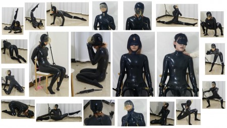 Xiaoyu Dance and Escape Challenge Enclosed in Latex - Because of the Lunar New Year, there was quite a gap before this new update, although it was worth the wait: Xiaoyu-senpai received her black latex catsuit finally! After wearing the latex suit, gloves and socks, and putting on a breathplay hood without breathing holes, for the first time she was fully enclosed by latex and isolated completely from the outside world.
What to do next? Xiaoyu has been obsessed with dancing recently, therefore she decided to present you a breakdance show. Dancing to the music Hybrid (Biome Remix), her moves were sexy and charming, and I could not turn my eyes away Wait, why she stopped? She was short of breath and could not continue anymore. Well, I know breakdancing is quite a heavy sport, but this was just a dance over one minute and she should have finished it if she had practiced more.
As you all know Xiaoyu is a go-getter, so she started anaerobic exercise immediately. Because a dancer needs to be very flexible, the moves she took for the exercise were mostly different types of stretches. She always persisted with one breath until the very last moment before she had to pull up the breathplay hood to catch her breath, which showed her determination to improve her ability.
After the exercise, Xiaoyu was sweating under the latex and getting more excited. After a short break I suggested her to try another escape challenge. She agreed, so we started once again. Hands tied behind, blindfolded, having the breathplay hood and a collar on and locked, she had to sit still for one minute before she was allowed to break her hands free, to search for the key to the padlock on her collar, to unlock and remove the collar, and finally to take off the hood to save herself.
Heres the conversation after the challenge:
―I: Finally you made it this time! It seems that it went quite smoothly, except that you spent a little bit long time in finding the key.
―Xiaoyu: Smoothly? No, not at all, I almost fainted I think I guess I can persist for the entire challenge only because I have experienced the more terrible breathplay hood with the big air bag
―I: Anyway, congratulations for passing the challenge for the first time without dispute! So you will be awarded.
―Xiaoyu: Awesome! Finally no punishment! Whats the prize?
―I: Extreme breathplay with the same hood, for three times!
―Xiaoyu: $^@#*$$()^&#@!#$&^@
As a result, the second half of this video is all about the three times extreme breathplay. Without surprise Xiaoyu-senpai showed up her beautiful purple lips again in the end!